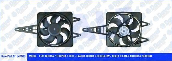 KALE 347080 Fan Motoru Fiat Croma-Tempra-Tipo (Fan-Motor-Davlumbaz)